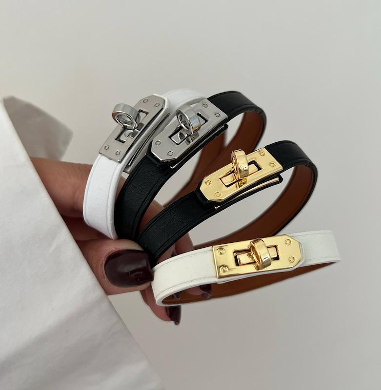 دستبند چرم هرمس