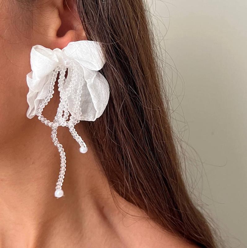 گوشواره پارچه ای پاپیون