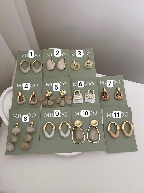 گوشواره طرح سنگ