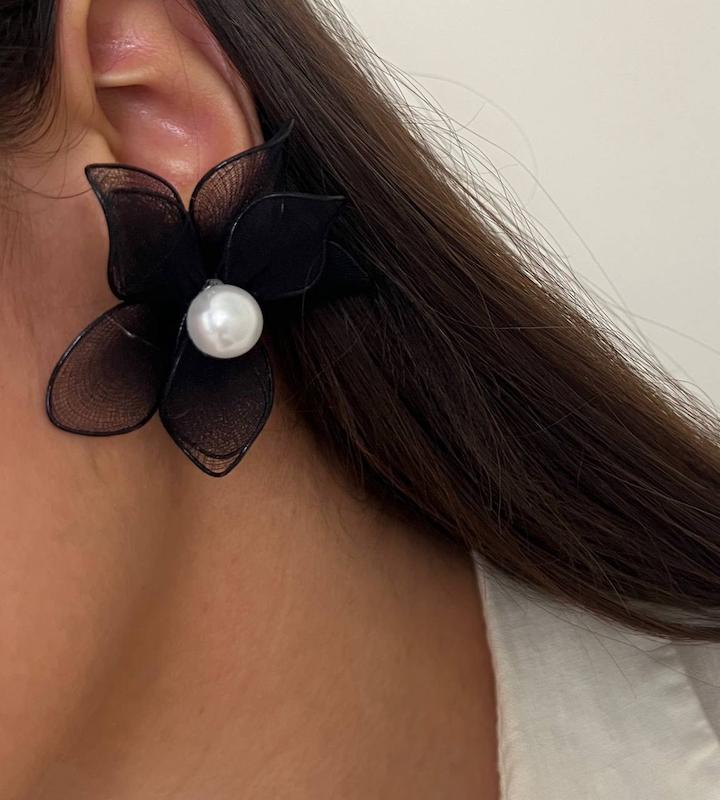 گوشواره پارچه ای مشکی