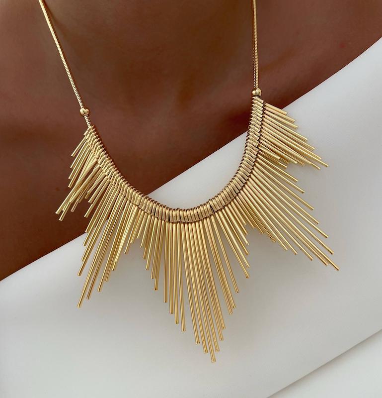 گردنبند آویز ریشه گلد