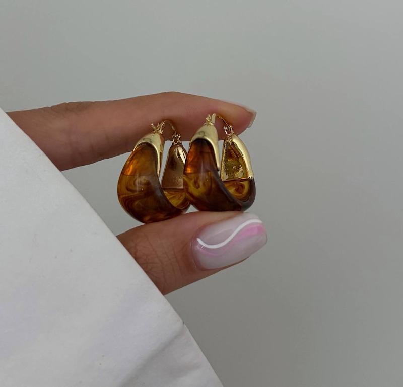 گوشواره مینیمال رزین