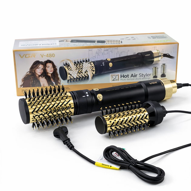 سشوار چرخشی VGR V-480 مشکی طلایی