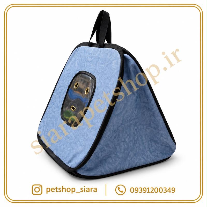 کیف و ساک حمل تاشو گربه مدل مثلثی پنجره‌دار