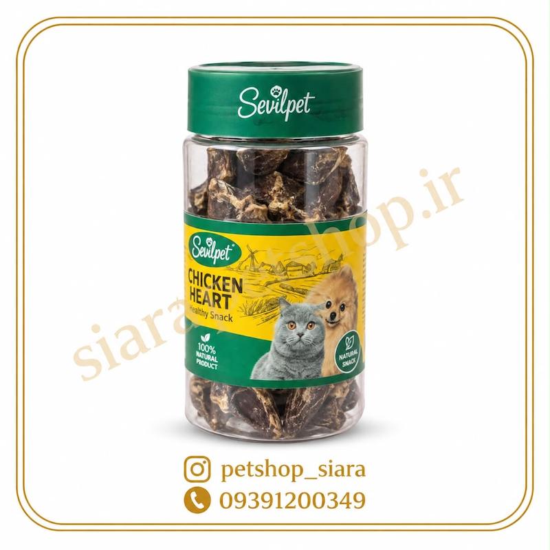 تشویقی دل مرغ خشک‌شده سویل پت Sevilpet