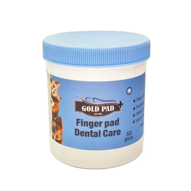 پد انگشتی تمیزکننده دندان سگ و گربه گلد پد  gold pad