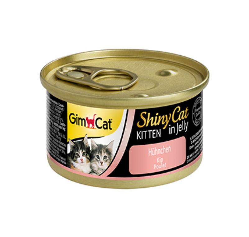  کنسرو بچه گربه طعم مرغ جیم کت ۷۰ گرمی Gimcat shiny cat kitten in jelly 
