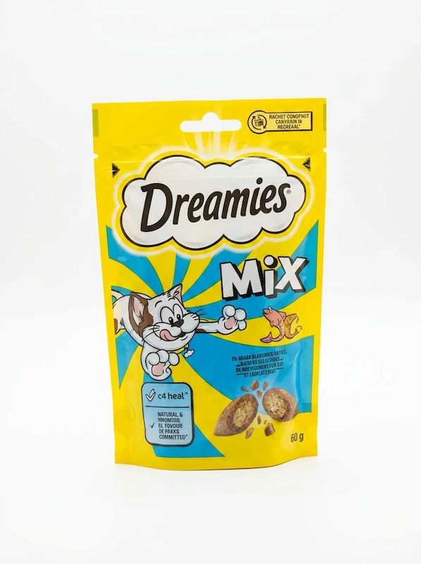 تشویقی دیریمیز طعم  ميكس ماهي و پنيرDreamies Snack 