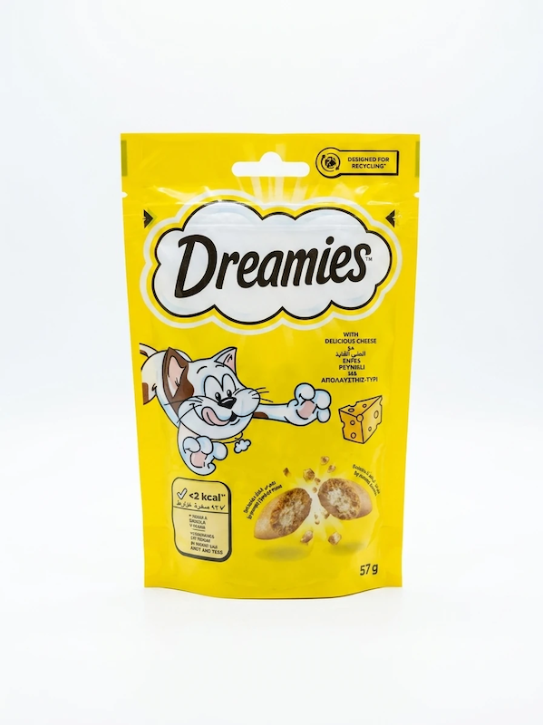 تشویقی دیریمیز طعم پنیر Dreamies Snack Cheese