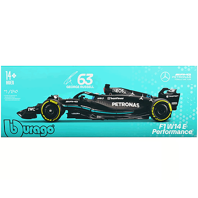 ماکت بوراگو فرمول یک مرسدس بنز F1 W14E  مقیاس 1:24 Bburago MERCEDES F1 W14