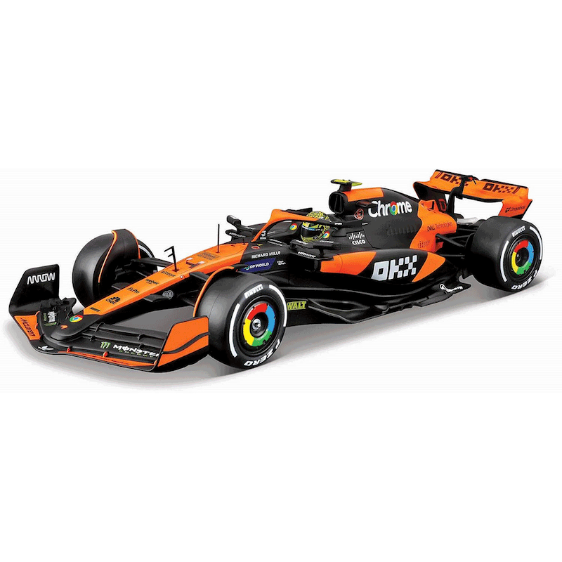 ماکت بوراگو فرمول یک مکلارن میامی#4 2024 Bburago Mclaren MCL38 Miami Grand Prix  مقیاس 1:24