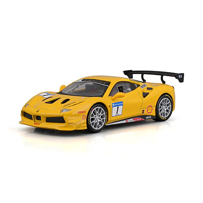 ماکت بوراگو فراری 488 زرد در مقیاس 1:48 Bburago Ferrari 488 Challenge 