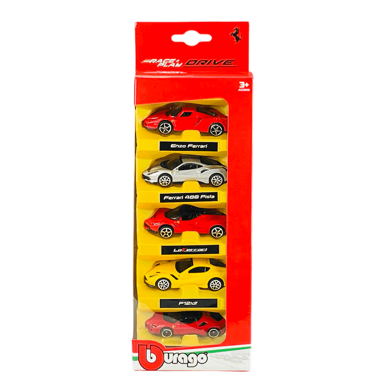 ست ۵ تایی بوراگو فراری Bburago 1:64 Ferrari 5Pk