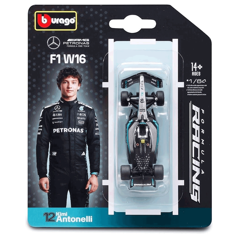 ماکت بوراگو فرمولا وان مرسدس بنز 1:64 Bburago Mercedes-AMG F1 W16 2025#12