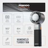 توربو فن دستی شارژی به همراه چراغ قوه Porodo مدل PDLFST151BK