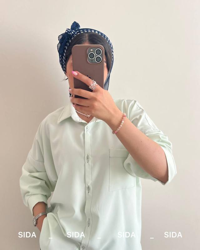 شومیز سبز پاستلی