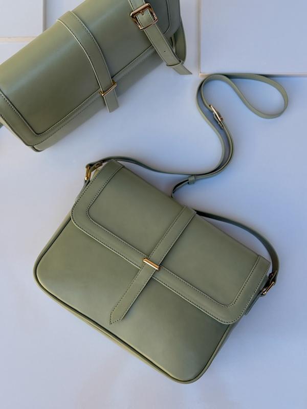 کیف چرمی سایز بزرگ رنگ سبز روشن (پسته ای)