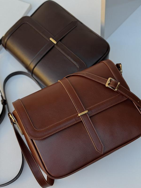 کیف  سایز بزرگ رنگ قهوه ای عسلی تیره