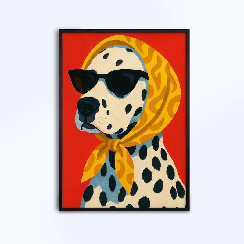 تابلو طرح dalmatian dog کد 020