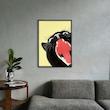 تابلوی طرح Yawning Black Cat کد 030