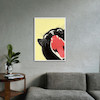 تابلوی طرح Yawning Black Cat کد 030