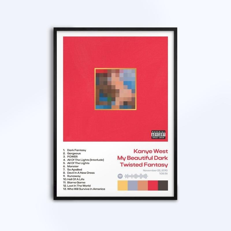 تابلو طرح آلبوم My Beautiful Dark Twisted Fantasy از Kanye West کد 0051