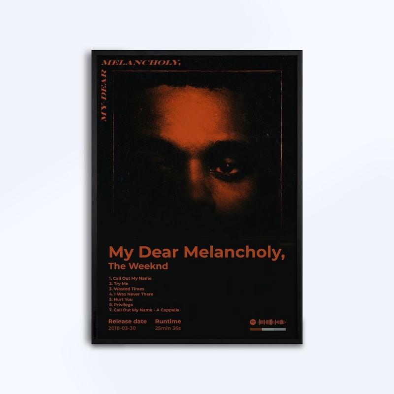 تابلوی طرح دویکند البوم My Dear Melancholy کد 058