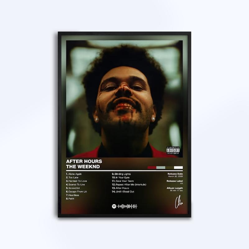 تابلوی طرح آلبوم After Hours از The Weeknd 
