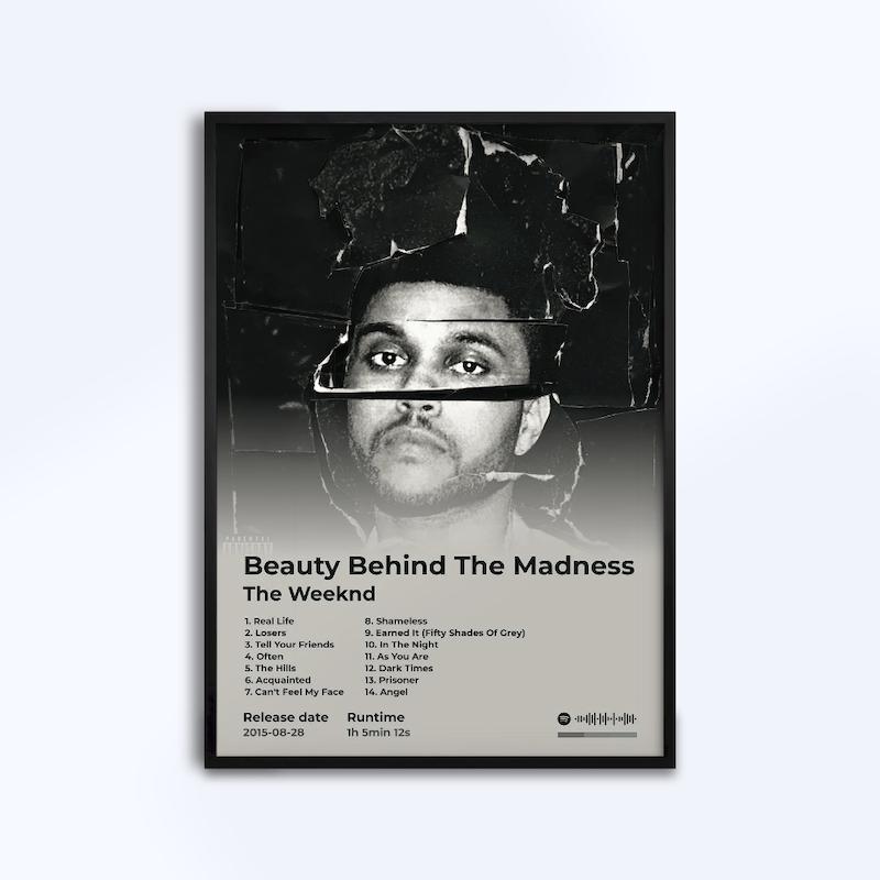 تابلوی طرح آلبوم Beauty Behind The Madness از The Weeknd