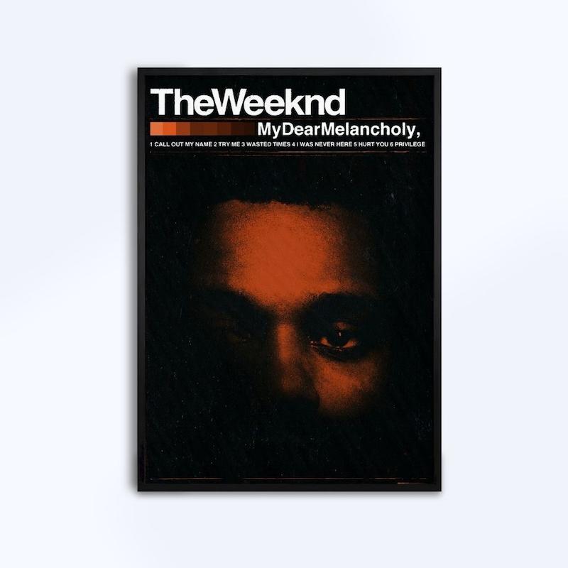 تابلو طرح My Dear Melancholy از The Weeknd کد 0007