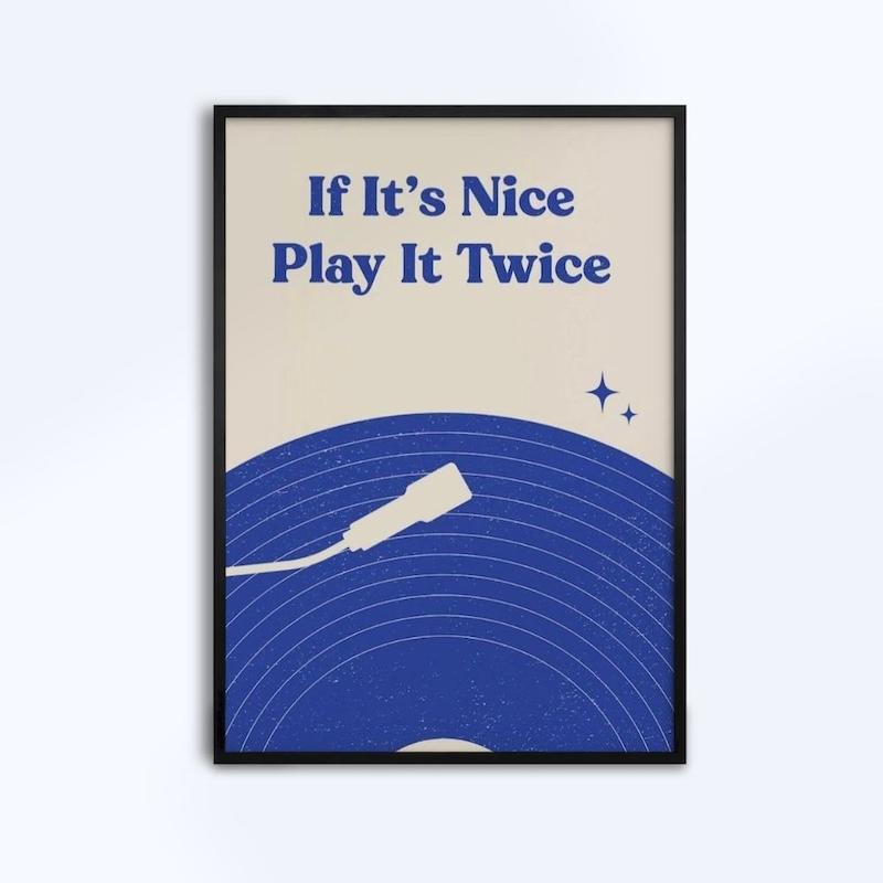 تابلوی طرح If it's nice, play it twice کد 016