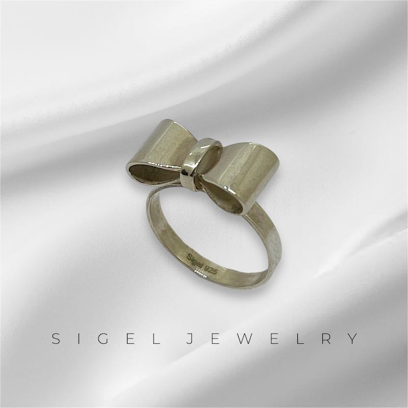 انگشتر پاپیون نقره