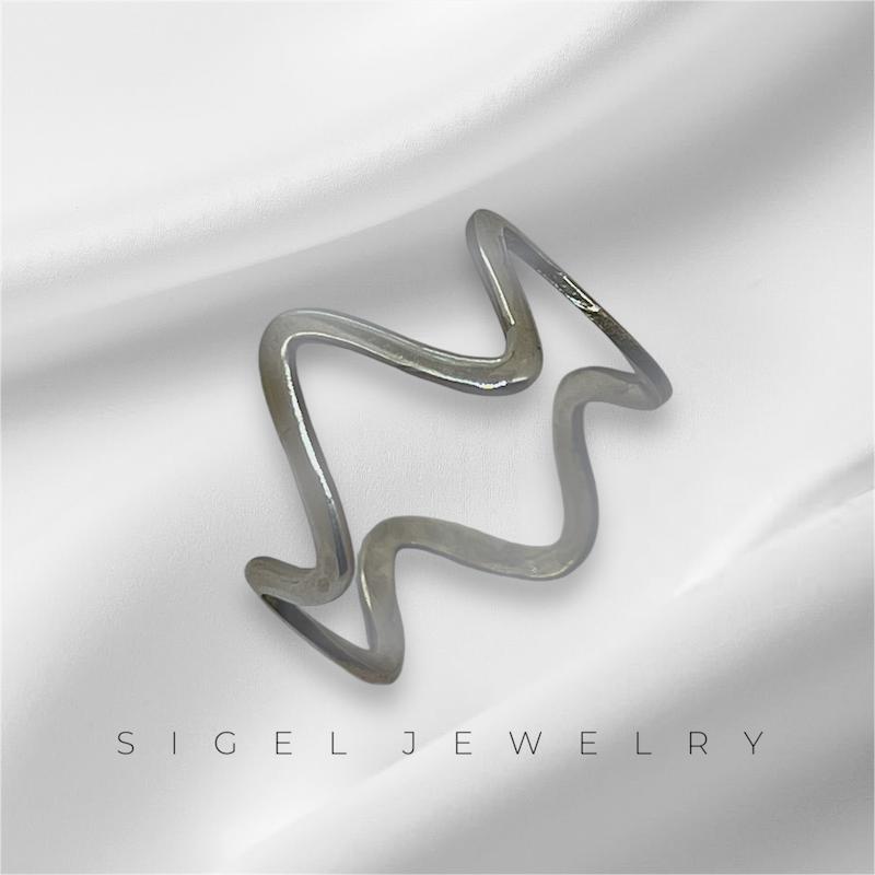 انگشتر موج نقره