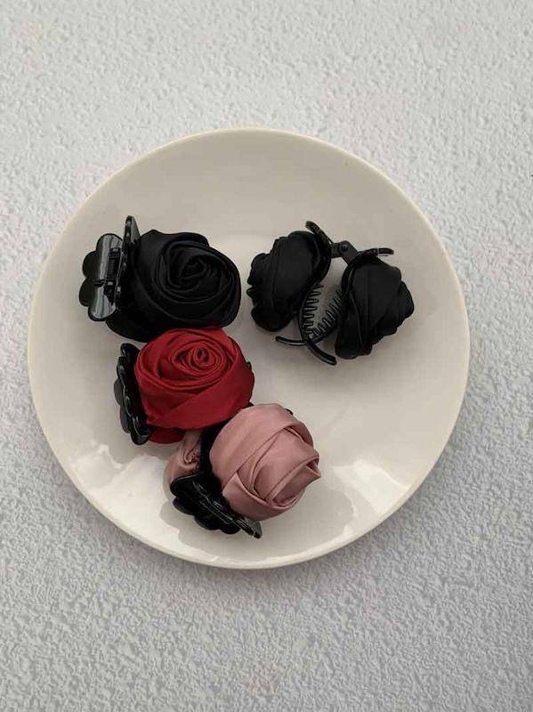 گیره دم اسبی گل رزdm9