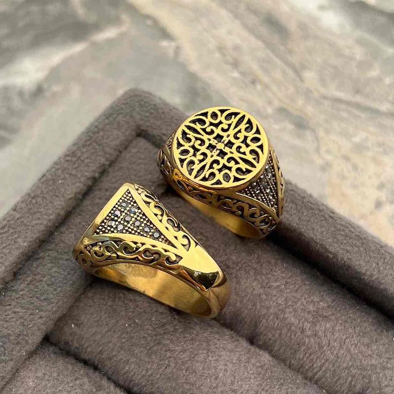 عکس انگشتر سلطنتی نگین دار