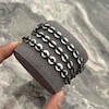 زنجیر استیل مردانه سیلور مشکی {کد۱۱۳۷}