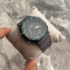 ساعت اسپرت مردانه G-Shock مشکی با بند سبز و بنفش و صفحه مشکی