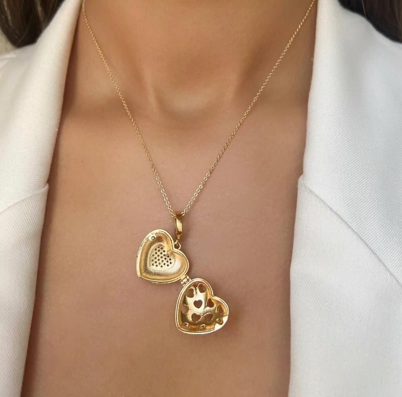 گردنبند قلبی باز شو 12345