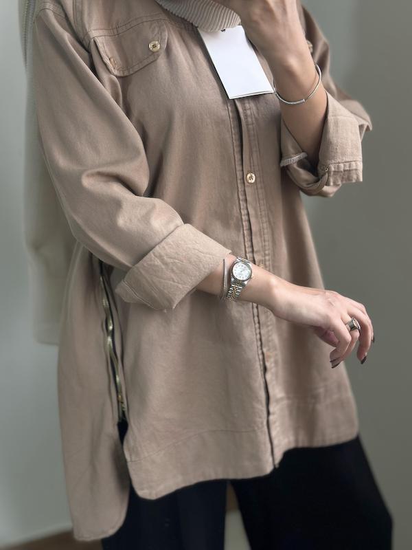 کت کتان بلند 45777