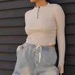 کراپ نیم زیپ فینگردار