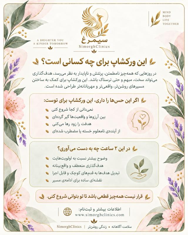 ورکشاپ هدف گذاری در روزهای نامطمئن - پیش ثبت نام