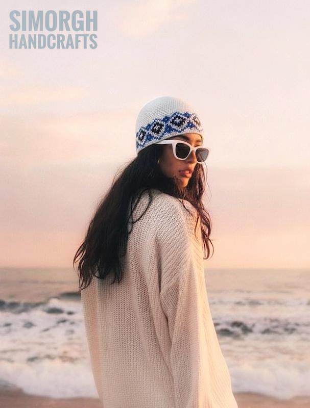 کلاه طرح چشمه