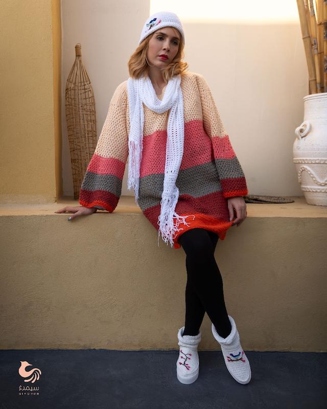 پیراهن(مانتو)دستباف غروب