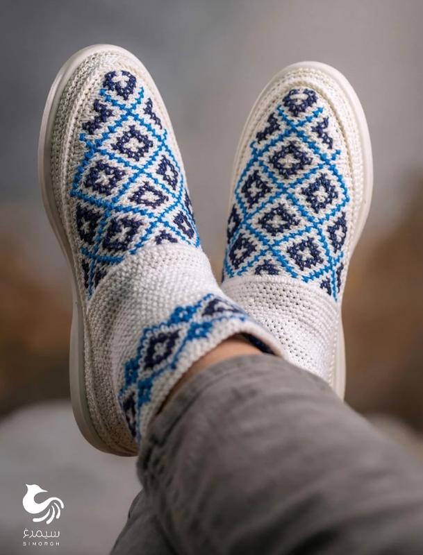 گیوه ساقدار سوزندوزی