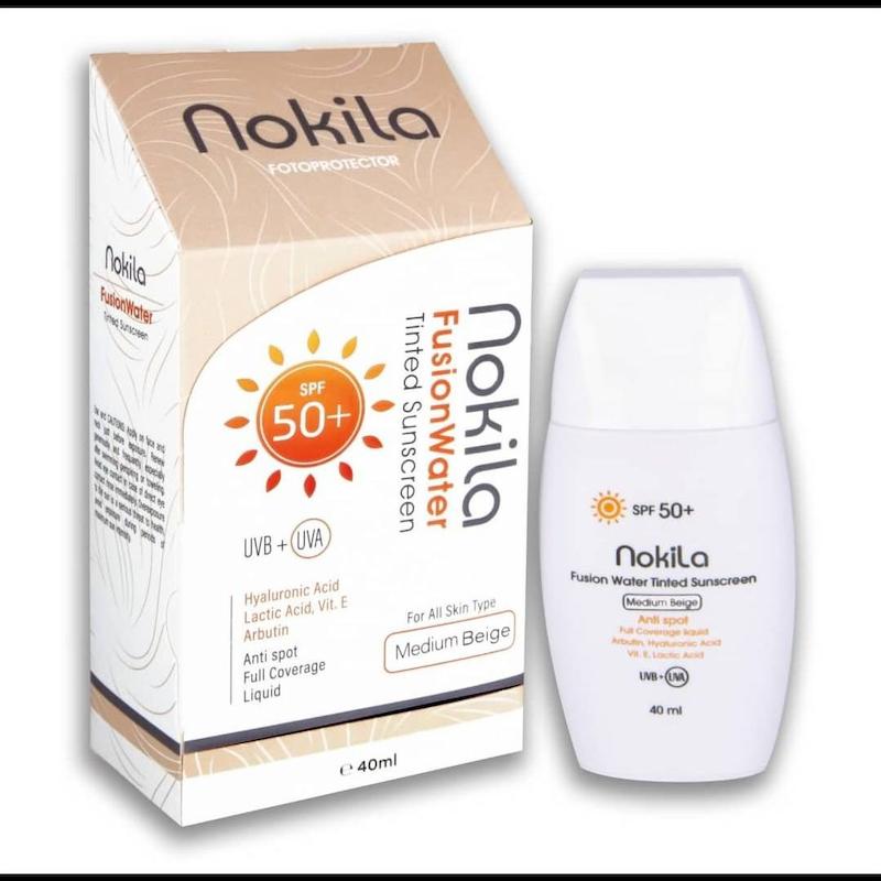 کرم ضد آفتاب نوکیلا Nokila SPF 50+ بژ روشن | مناسب تمامی پوست ها | سیناشاپ