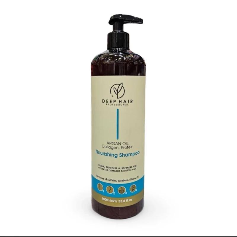 شامپو تخصصی بازسازی‌کننده دیپ هیر (Deep Hair) حاوی آرگان و کلاژن – حجم 1000ml