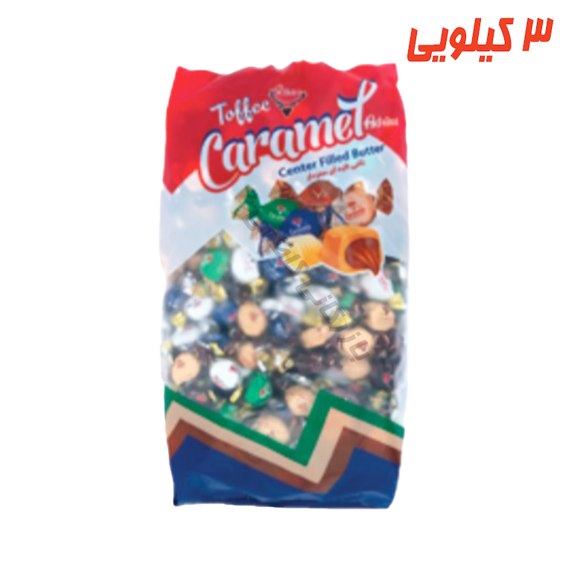 تافی کره ای کارامل میکس 3 کیلوگرم آدرین