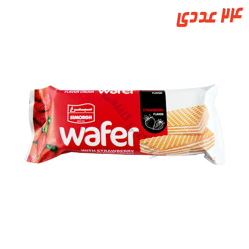 ویفر توت فرنگی 25 گرم سیمرغ
