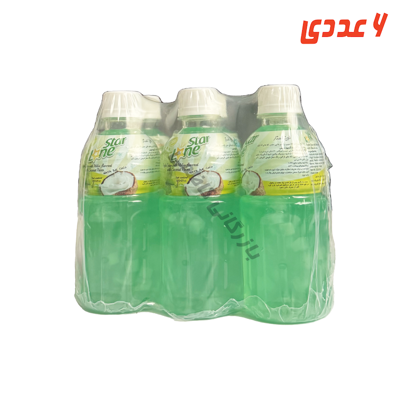 نوشیدنی طالبی با تکه نارگیل بطری 320 میلی لیتر لون استار