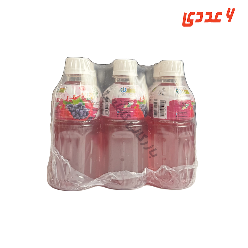 نوشیدنی انگور با تکه نارگیل بطری 320 میلی لیتر لون استار